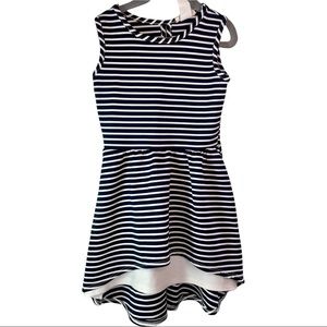 Btween Navy and White Striped Dress